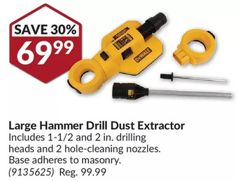 Princess Auto Dewalt large hammer drill dust extractor offer