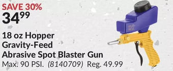 Princess Auto Power fist 18 oz hopper gravity-feed abrasive spot blaster gun offer