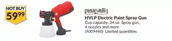Princess Auto Mr. blacksmith hvlp electric paint spray gun offer