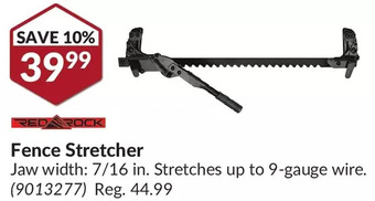 Princess Auto Red rock fence stretcher offer