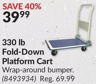 Princess Auto Fold-down platform cart 330 lb offer
