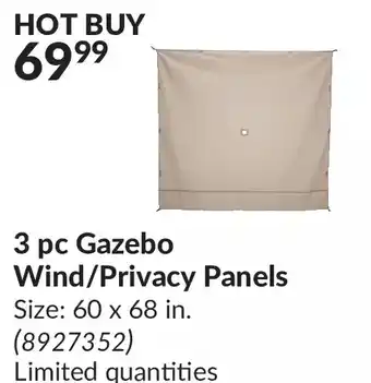 Princess Auto Gazebo wind/privacy panels offer