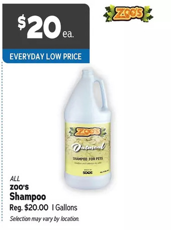 Ren’s Pets Depot Zoo's shampoo offer