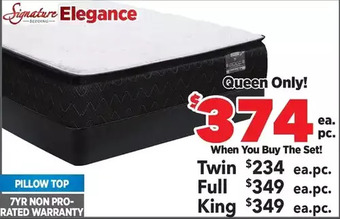 Surplus Furniture Elegance queen mattress set offer
