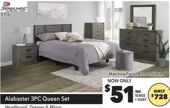 Surplus Furniture Alabaster oak 3-piece bedroom set offer