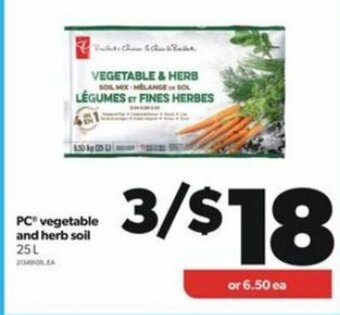Real Canadian Superstore PC vegetable and herb soil 25L offer