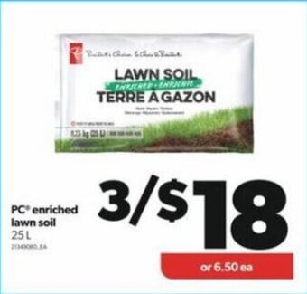 Real Canadian Superstore PC enriched lawn soil 25L offer