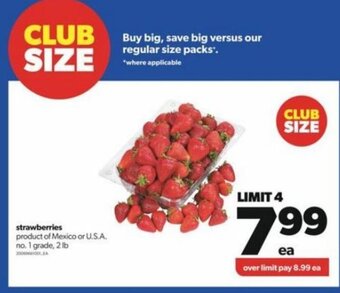 Real Canadian Superstore Strawberries 2lb offer