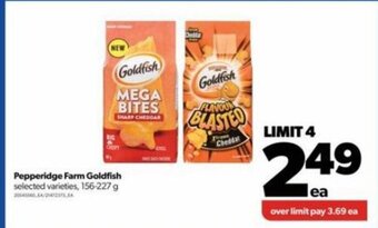 Real Canadian Superstore Pepperidge Farm Goldfish selected varieties, 156-227 g offer