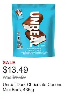 Costco Unreal dark chocolate coconut mini bars, 435 g offer