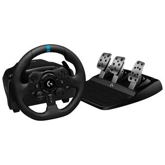 Best Buy Logitech g923 true force racing wheel for playstation 5/pc - black offer