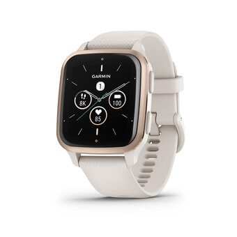 Best Buy Garmin venu sq2 music edition 40.6mm smartwatch with heart rate monitor - ivory/peach gold offer