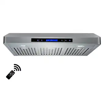 Best Buy Roxon 860 cfm slim range hood stainless steel kitchen exhaust fan under cabinet style with remote (rxn-u12bs-30) offer