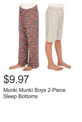 Costco Munki munki boys 2-piece sleep bottoms offer