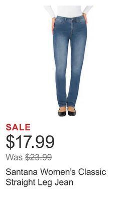 Costco Santana women's classic straight leg jean offer