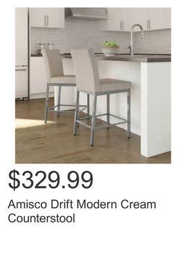 Costco Amisco drift modern cream counterstool offer