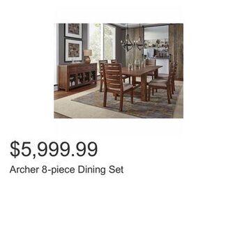 Costco Archer 8-piece dining set offer