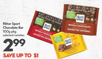 Longo's Ritter sport chocolate bar offer