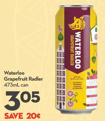 Longo's Waterloo grapefruit radler offer