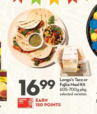 Longo's Longo's taco or fajita meal kit offer