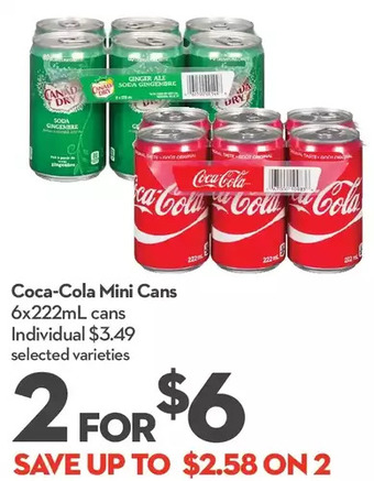Longo's Coca-cola mini cans offer