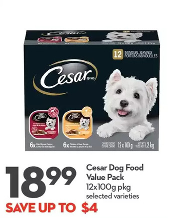 Longo's Cesar dog food value pack offer