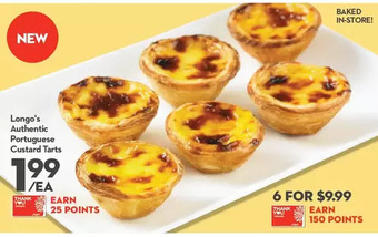 Longo's Longo's authentic portuguese custard tarts offer