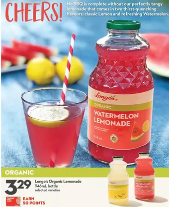 Longo's Longo's organic lemonade offer