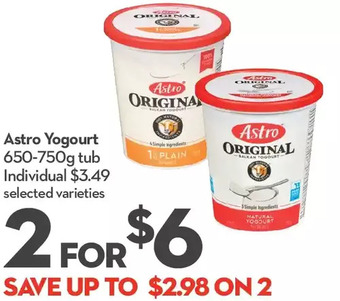 Longo's Astro yogourt offer
