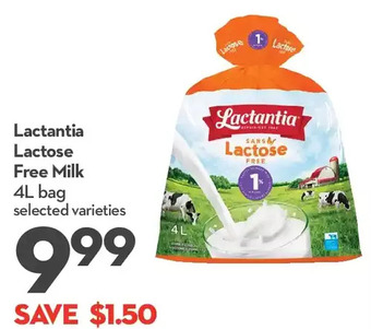 Longo's Lactantia lactose free milk offer