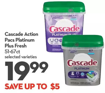 Longo's Cascade action pacs platinum plus fresh offer