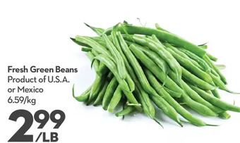 Longo's Fresh green beans offer