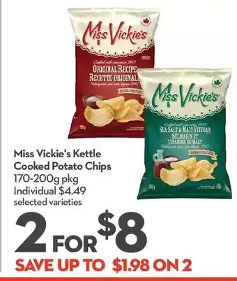 Longo's Miss vicki's kettle cooked potato chips offer
