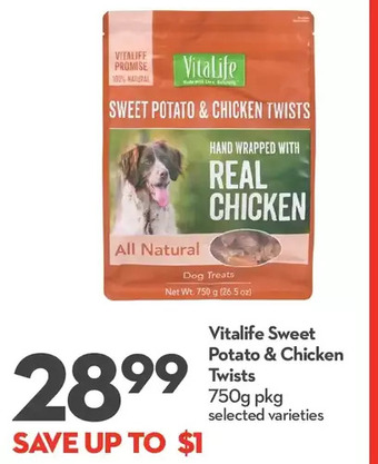 Longo's Vitalife sweet potato & chicken twists offer