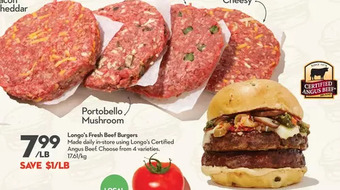 Longo's Longo's fresh beef burgers offer