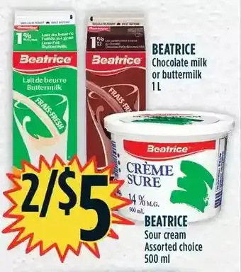 Marché Adonis Beatrice chocolate milk or buttermilk | beatrice sour cream offer
