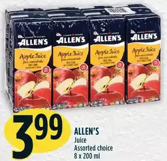 Marché Adonis Allen's juice offer