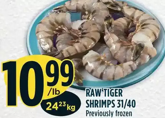 Marché Adonis Raw tiger shrimps 31/40 offer