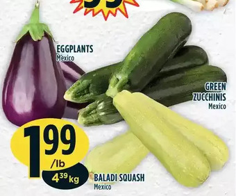 Marché Adonis Eggplants | green zucchinis | baladi squash offer