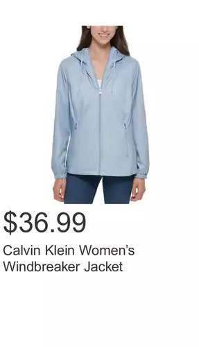 Costco Calvin klein women’s windbreaker jacket offer