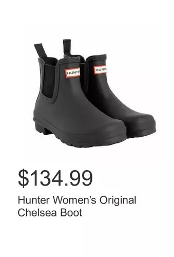 Costco Hunter women’s original chelsea boot offer