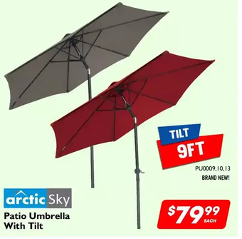 Factory Direct Arctic sky patio umbrella with tilt offer