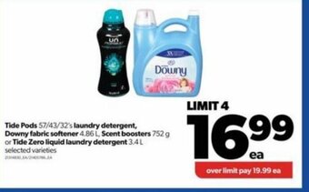 Real Canadian Superstore Tide Pods Laundry Detergent,Downy Fabric Softener , Scent Boosters or Tide Zero Liquid Laundry Detergent offer