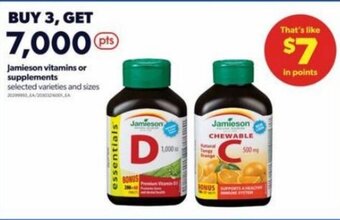Real Canadian Superstore Jamieson Vitamins or Supplements offer