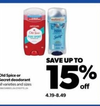 Real Canadian Superstore Old Spice or Secret Deodorant offer