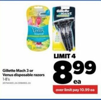 Real Canadian Superstore Gillette Mach 3 or Venus Disposable Razors 1-8's offer