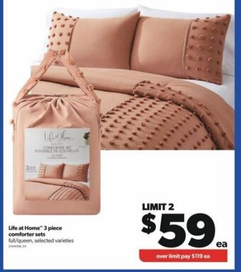 Real Canadian Superstore Life at Life at Home" 3 piece comforter sets offer
