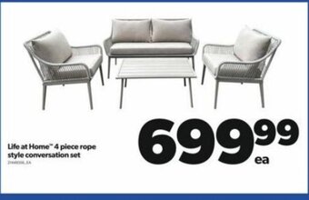 Real Canadian Superstore Life at Home 4 piece rope style conversation set offer