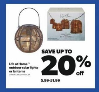 Real Canadian Superstore Life at Home outdoor solar lights or lanterns 2037A/24445A offer