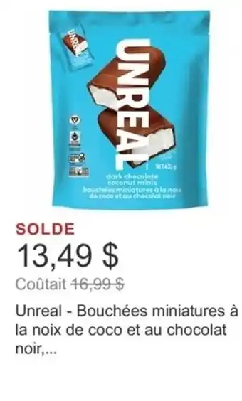Costco Unreal - Bouchées miniatures à la noix de coco et au chocolat noir,... offer